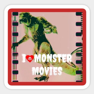 I Heart Monster Movies Sticker